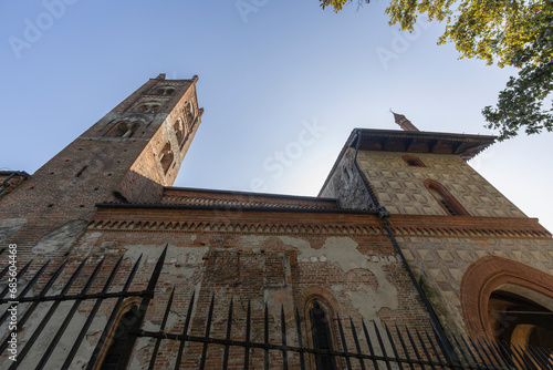 View of Sant'Antonio of Ranverso' s Abbey in Buttigliera Alta, province of Turin, Piedmont, Italy photo