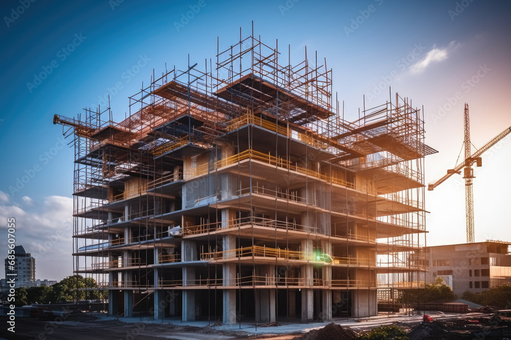building under construction, industrial development, construction site engineering building under construction, industrial development, construction site engineering