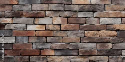 Brick Wall With A Closeup Of Natural Bricks Background  Old brick wall realistic texture seamless pattern  An Image That Show A Brown Brick Wall Background  GENERATIVE AI     