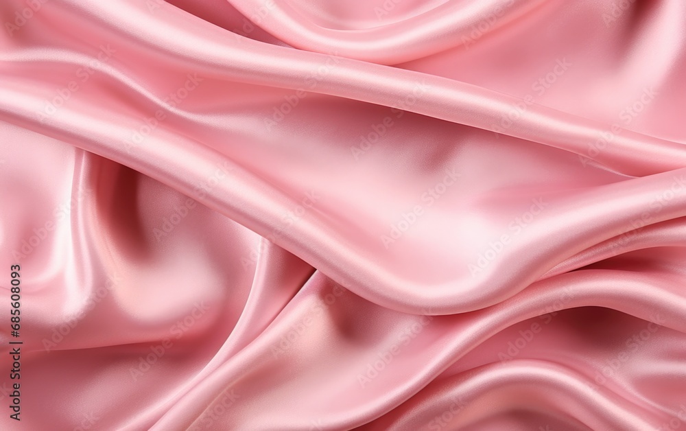 Fototapeta premium Smooth elegant pink silk or satin texture can use as wedding background. Luxurious background design