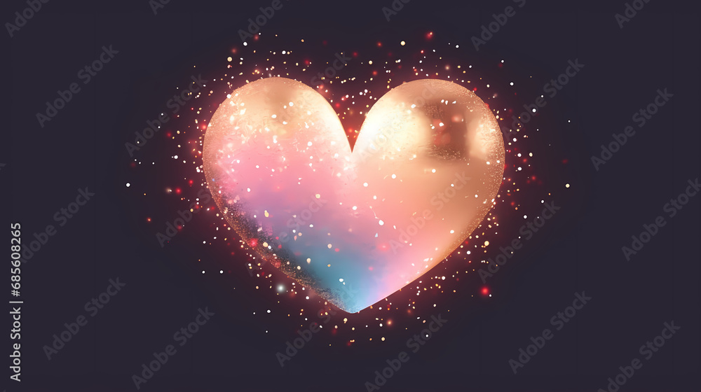 Valentine's Day sparkling hearts background Valentine's Day sparkling hearts background