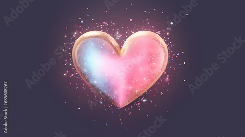 Valentine's Day sparkling hearts background