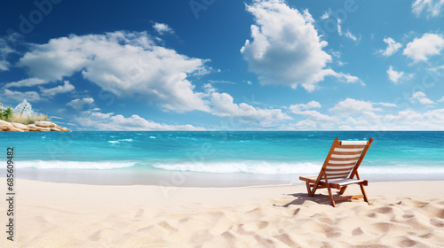 Seaside Serenity Upper View Beach Background Image.