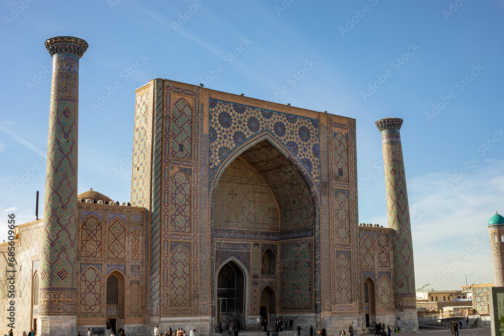 , Registan square, Samarkand, madrasah.