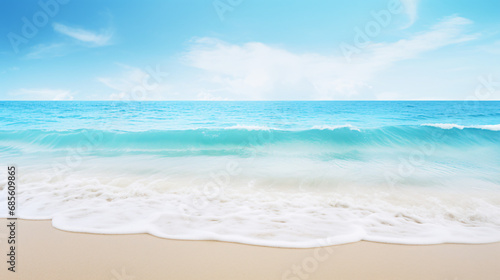 Seaside Serenity Upper View Beach Background Image. © ShadowHero