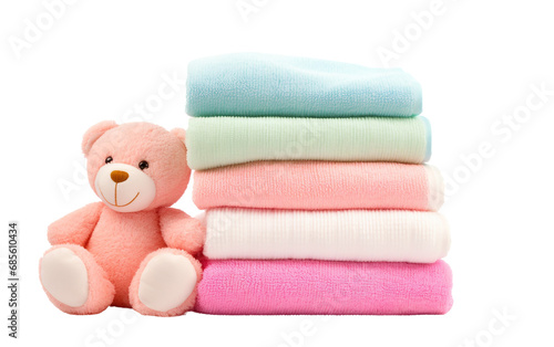 Soft Baby Towels On Isolated Background © Muhammad