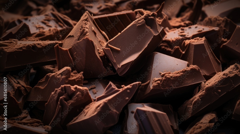 A lot of pieces dark chocolate A lot of pieces dark chocolate