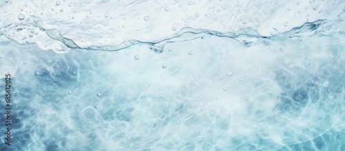 water wave underwater blue ocean swimming pool wide panorama background sandy sea bottom isolated on white background