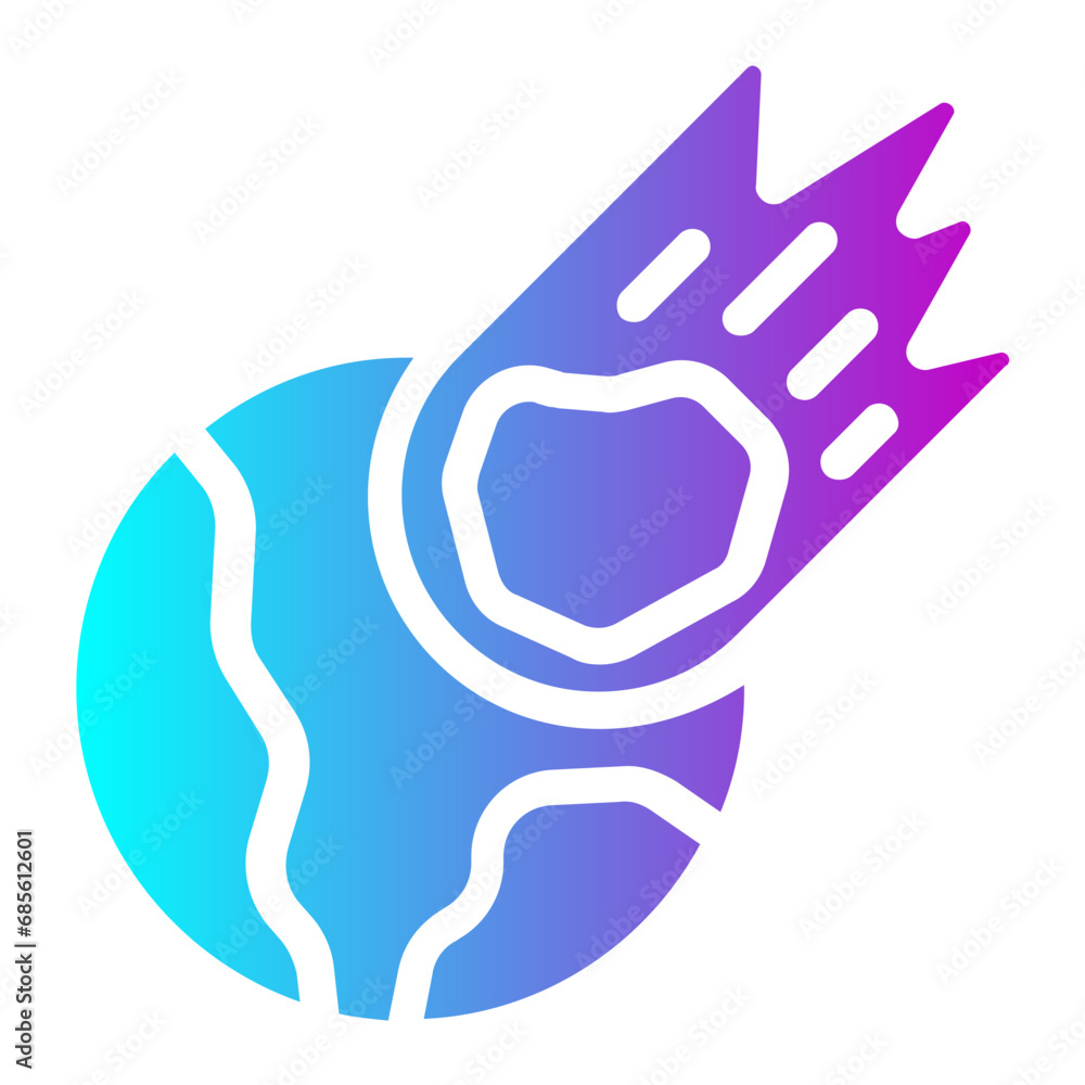 Obraz premium meteorite icon