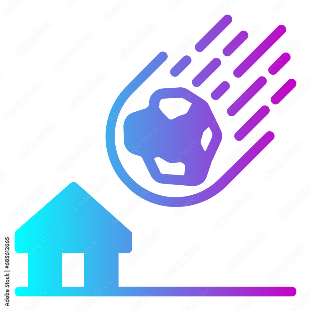 Obraz premium meteorite icon