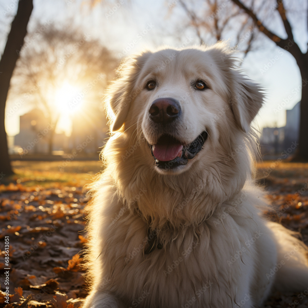 Kuvasz Dog in the Park Kuvasz Dog in the Park