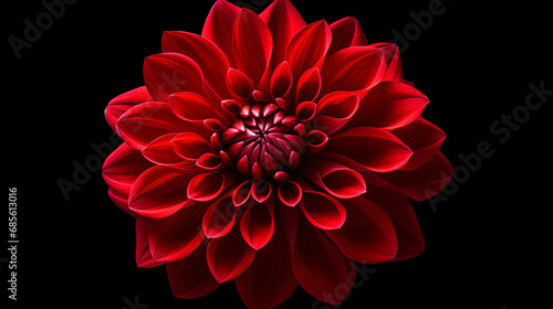 Exotic red dahlia flower © Tariq