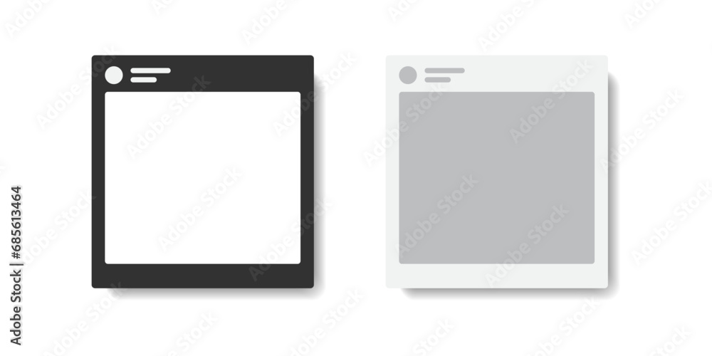 Post template. Social media mockup. Internet photo banner. Frame for photo. advertisement marketing. Vector illustration. Post template. Social media mockup. Internet photo banner. Frame for photo. advertisement marketing. Vector illustration.