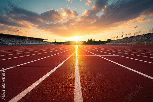 running track in stadium