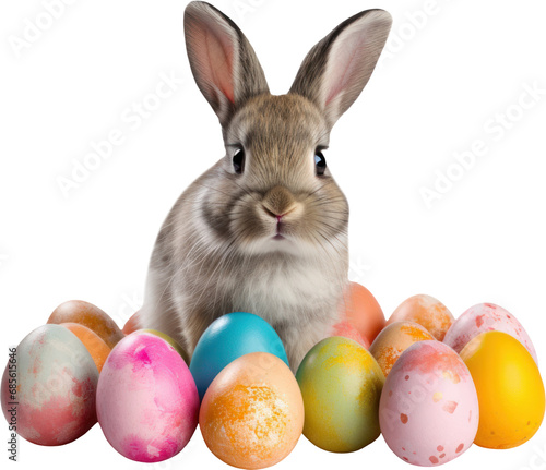 Easter bunny transparent background PNG clipart  © Chrixxi