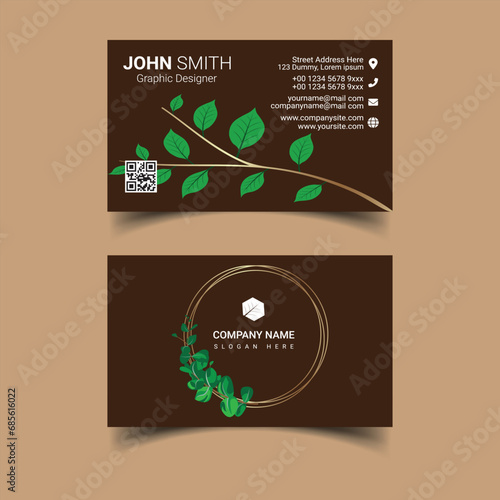 Professional business card design with minimal color. Compatible for business and personal use or commercial usage.