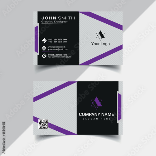 Professional business card design with minimal color. Compatible for business and personal use or commercial usage.