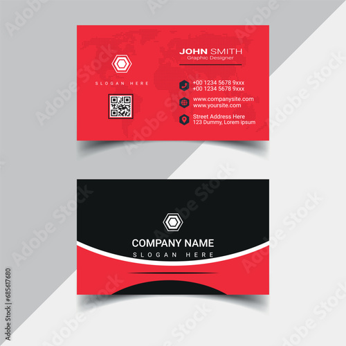 Professional business card design with minimal color. Compatible for business and personal use or commercial usage.