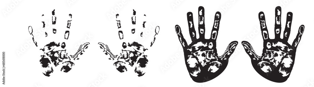 Fototapeta premium Print of hand of child, cute skin texture pattern,vector grunge illustration