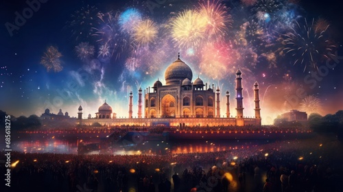 Mass New Year Celebration, Taj Mahal