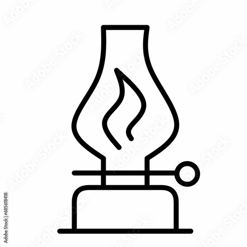Kerosene lamp icon. oil lamp icon template, suitable for logo vector illustration graphic and web design collection