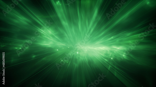 green light rays background 