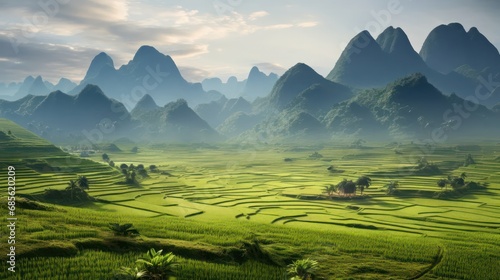 Landscape of Rice Field