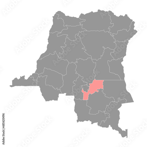 Lomami province map  administrative division of Democratic Republic of the Congo. Vector illustration.
