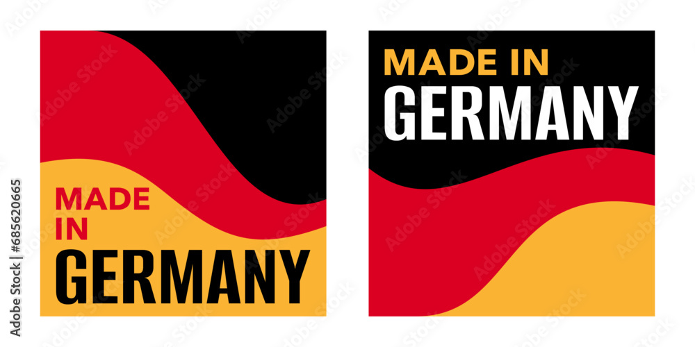 Made in Germany - square vector labels Made in Germany - square vector labels