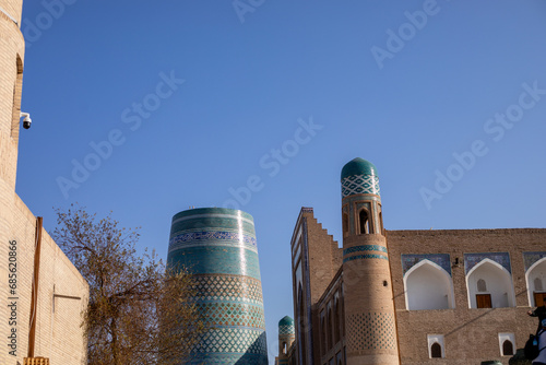 beautifully historical place in a Central Asian, Khiva, the Khoresm agricultural oasis, Citadel. photo