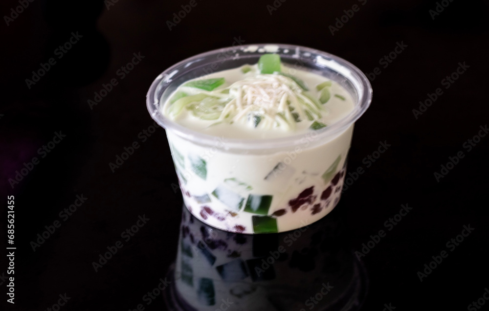Buko salad or buko pandan, usually sliced like young coconut salad, is ...
