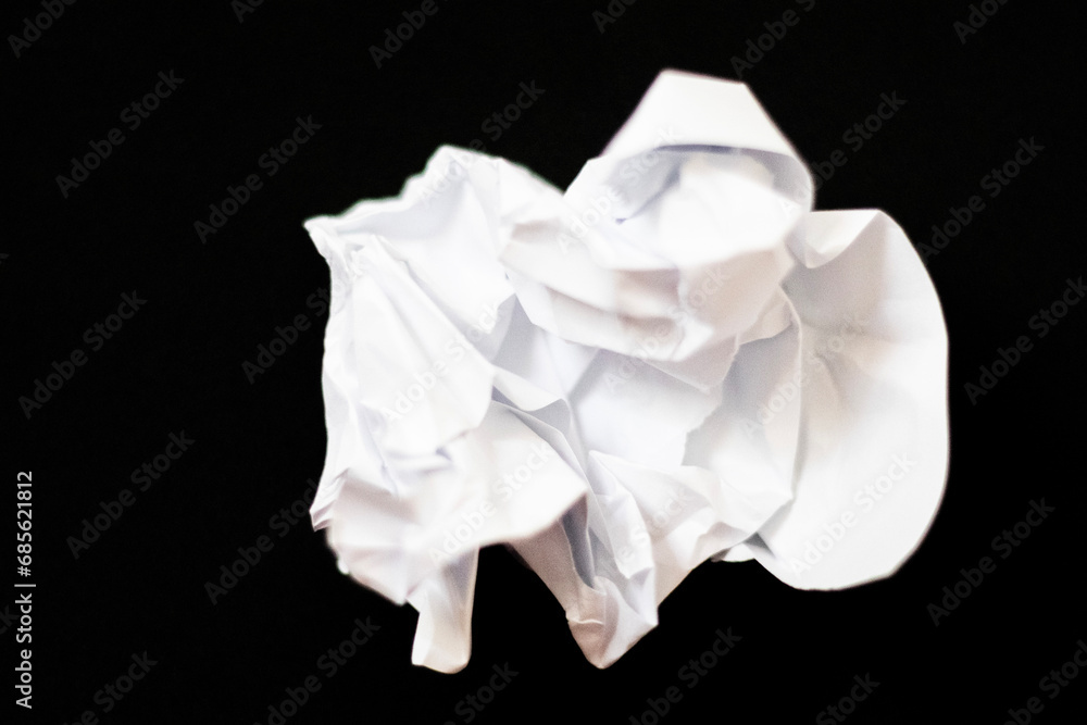 crumpled paper for the texture on black background crumpled paper for the texture on black background