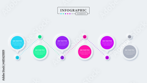 creative business infographic elements with six steps or options
