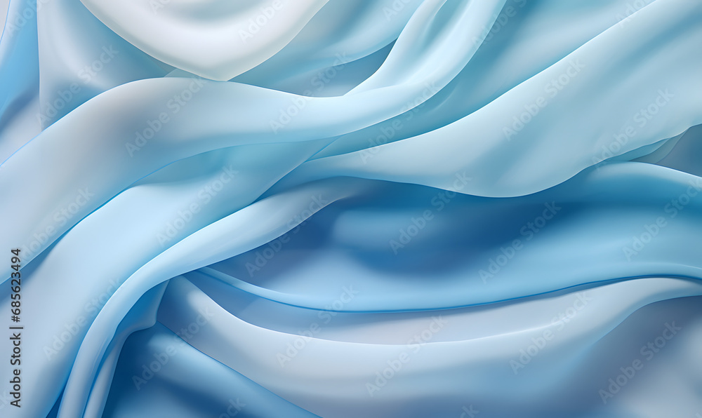 soft silk blue abstract texture, photobashing, dreamy and romantic compositions, luxurious fabrics