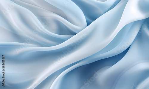 light blue silk fabric background, in the style of fluid glass sculptures