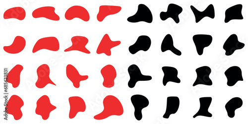 Wallpaper Mural Collection of organic blob shapes.
Form organic amoeba clumps. Collection of irregular round stain shape graphic elements. Collection of abstract liquid elements Torontodigital.ca