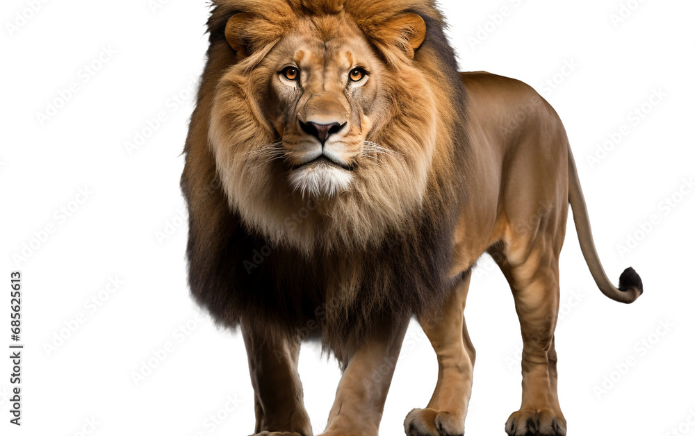 Lion's Majestic Stance On Transparent PNG