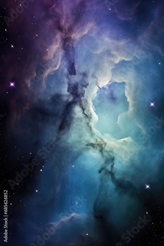 celestial abstract scene with nebula and stars © romanets_v