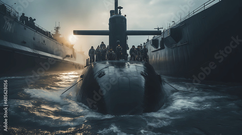 Submarinos en alta mar photo