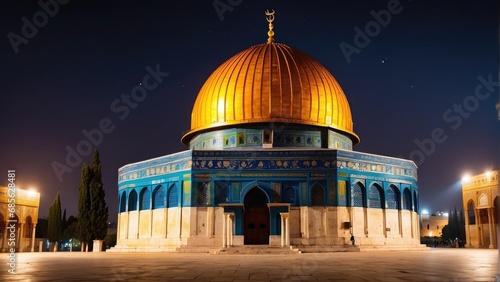 dome of the Rock at Night photo photo