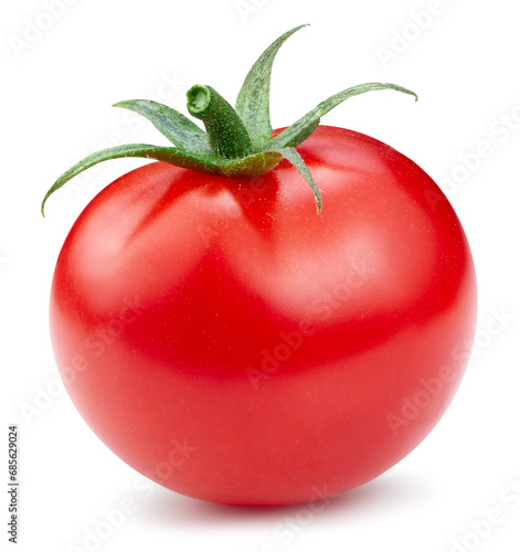 Ripe red tomato with clipping path