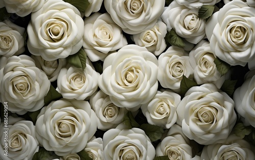 White Roses as an Artistic Background Concept