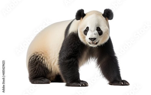 Playful Panda On Transparent Background