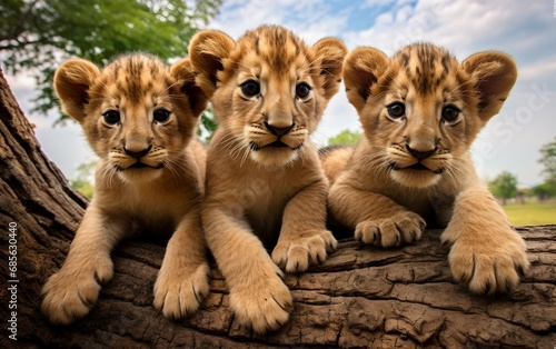 Lion Cubs in their Natural Habitat