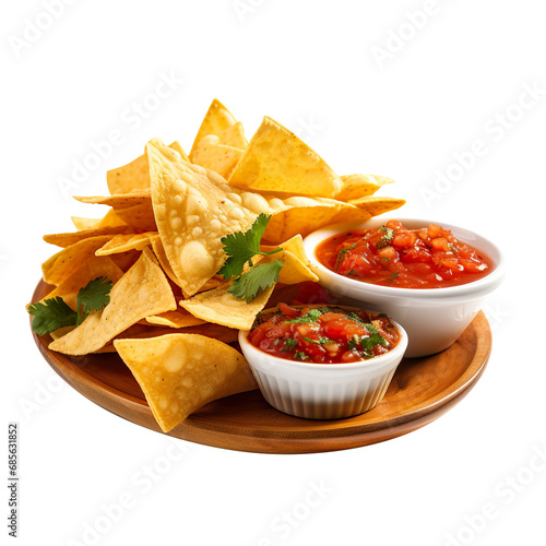 nachos and salsa dip