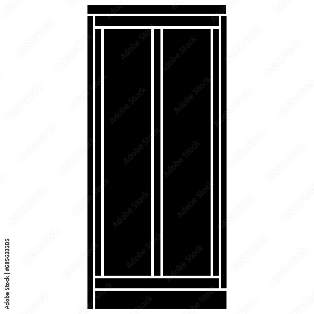 Rectangular window silhouette for house isolated on white background. Clipart. Rectangular window silhouette for house isolated on white background. Clipart.