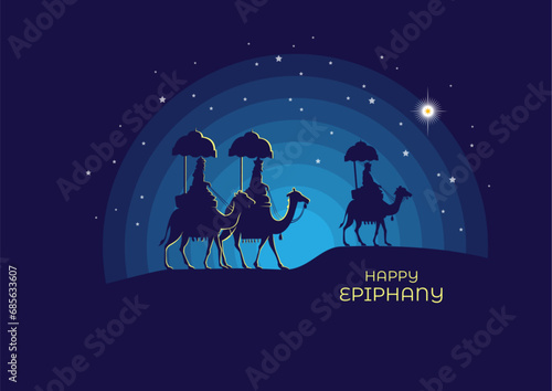 Journey to Bethlehem. Three wise man