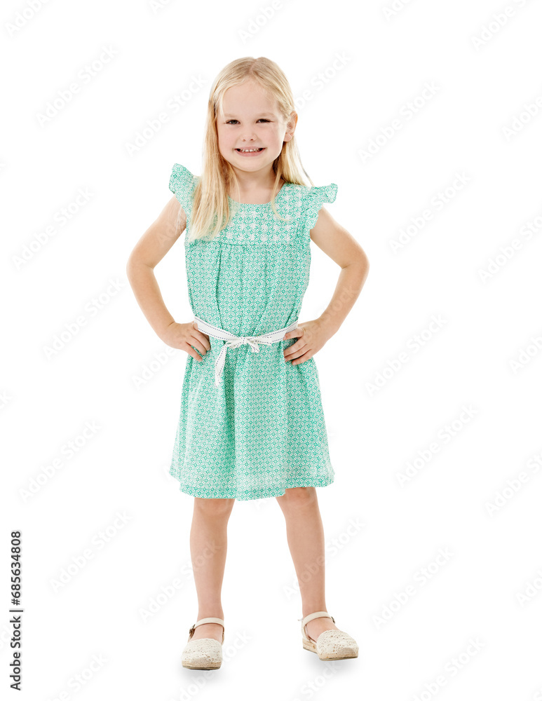 Portrait, happy kid or little girl with smile for confidence in fashion, cute and trendy. Youth, child and frilly dress on isolated or transparent png background for elegant, graceful or chic style Portrait, happy kid or little girl with smile for confidence in fashion, cute and trendy. Youth, child and frilly dress on isolated or transparent png background for elegant, graceful or chic style