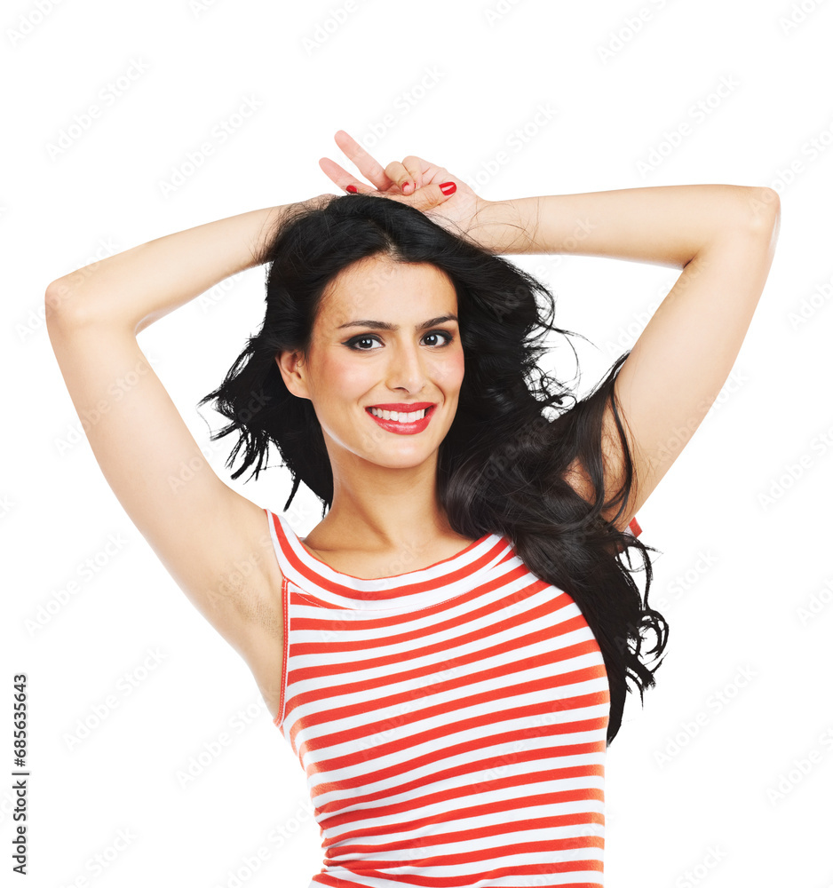 Attractive woman, portrait and fashion with makeup in beauty isolated on a transparent PNG background. Face of young and gorgeous female person smile and posing in stylish clothing and cosmetics Attractive woman, portrait and fashion with makeup in beauty isolated on a transparent PNG background. Face of young and gorgeous female person smile and posing in stylish clothing and cosmetics