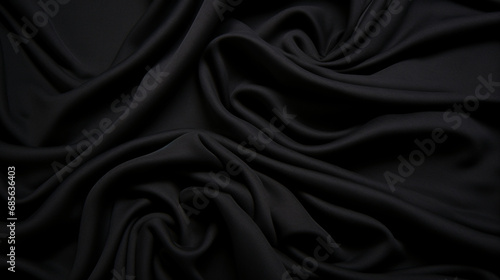 Black Wool Fabric Texture.